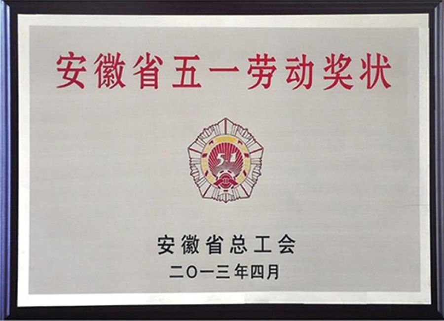 安徽（huī）省五一勞動獎狀